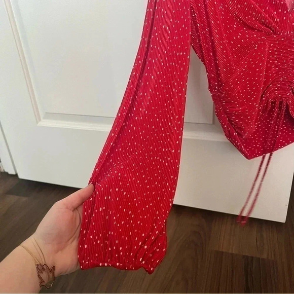 Maje Plunge Neckline Long Sleeve Crop Top- Size S; Excellent Condition - Picture 3 of 11